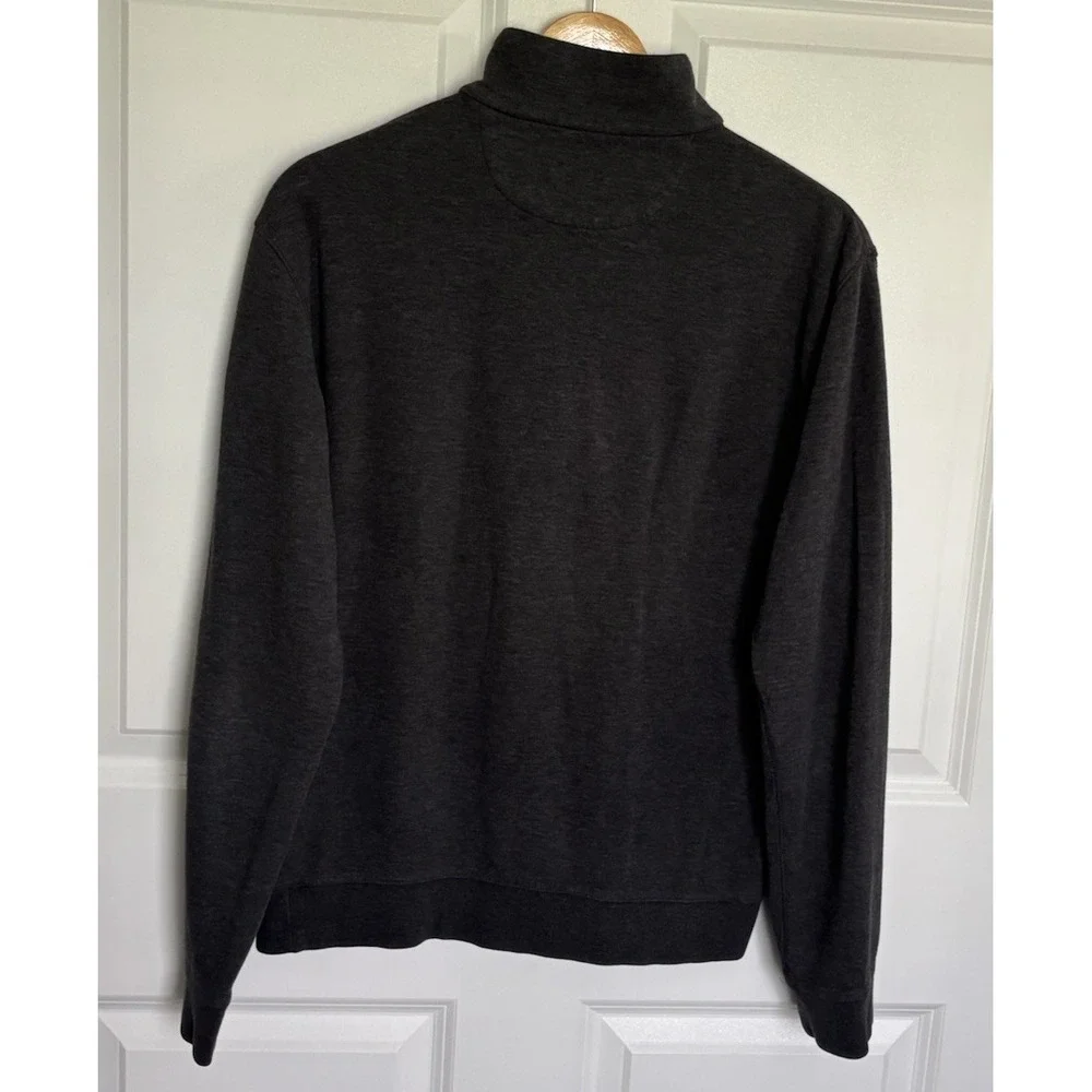 Polo Ralph Lauren Men S Quarter Zip Pullover Sweatshirt Gray Pony Logo Old Money